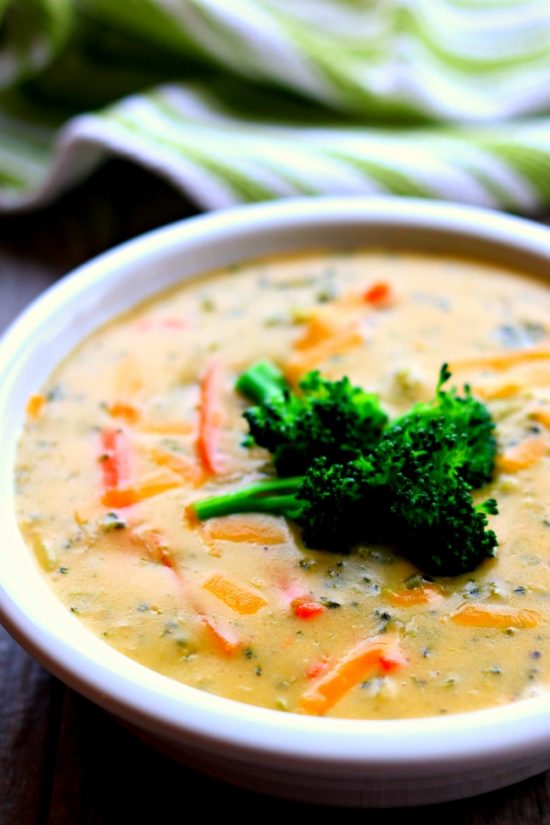 Instant Pot Broccoli Cheddar Soup from 365 Days of Slow Cooking