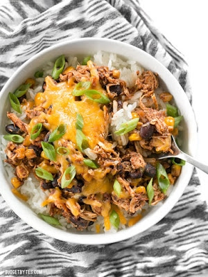 Four Festive Recipes for Taco Bowls (Slow Cooker or Instant Pot) found on Slow Cooker or Pressure Cooker