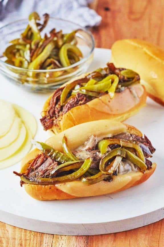 Three Easy Recipes for Italian Beef from Slow Cooker or Pressure Cooker at SlowCookerFromScratch.com