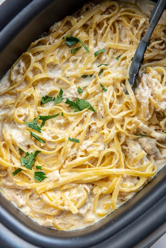 Four Fabulous Recipes for Chicken Alfredo found on Slow Cooker or Pressure Cooker