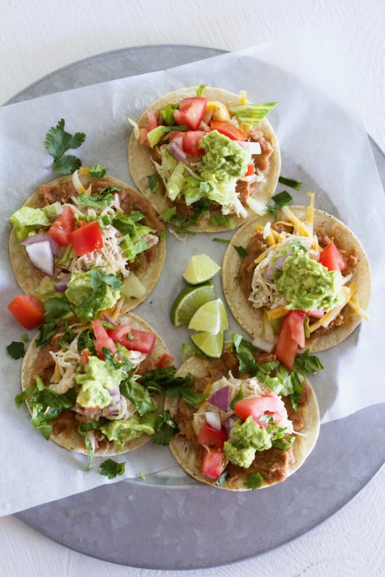 Three Terrific Recipes for Chicken Tostadas (Slow Cooker or Pressure Cooker) found on Slow Cooker or Pressure Cooker at SlowCookerFromScratch.com