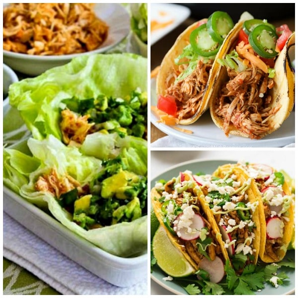 Three Easy Recipes for Shredded Chicken Tacos (Slow Cooker or Pressure Cooker) Slow Cooker or