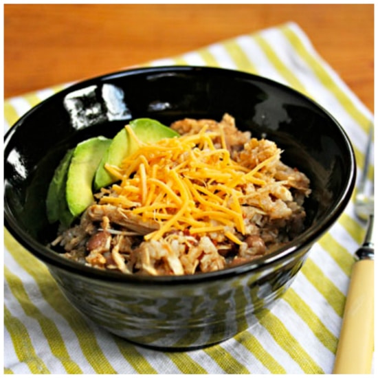 Four Flavorful Recipes for Chicken Burrito Bowls featured on Slow Cooker or Pressure Cooker at SlowCookerFromScratch.com