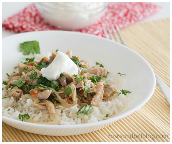 Three Tasty Recipes for Salsa Pork featured on Slow Cooker or Pressure Cooker at SlowCookerFromScratch.com