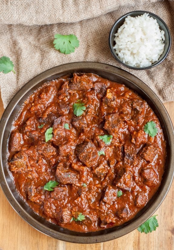 Three Amazing Recipes for Beef Curry featured on Slow Cooker or Pressure Cooker at SlowCookerFromScratch.com