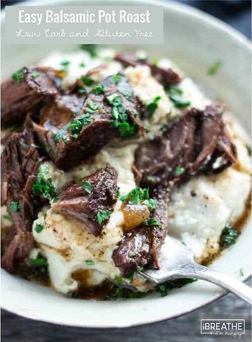 Easy Keto Balsamic Beef Pot Roast from I Breathe I'm Hungry