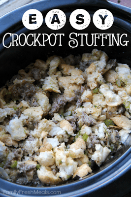 Ten Amazing Slow Cooker and Instant Pot Stuffing Recipes featured on Slow Cooker or Pressure Cooker at SlowCookerFromScratch.com