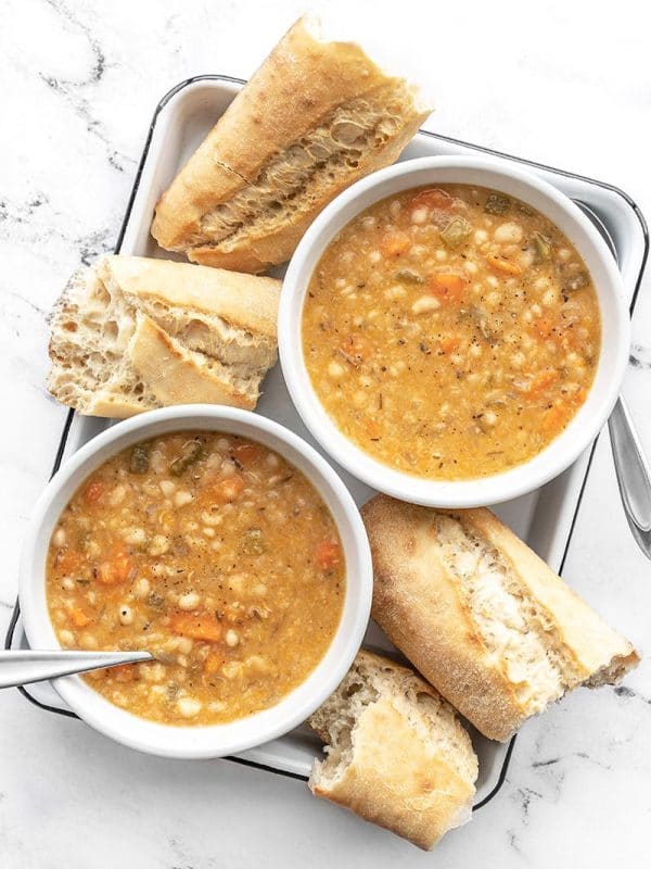 Easy Slow Cooker White Bean Soup from Budget Bytes