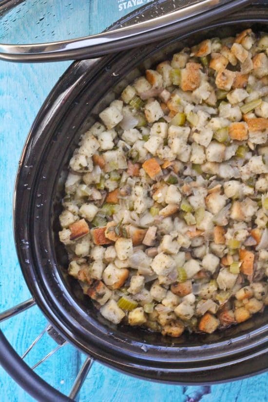 Ten Amazing Slow Cooker and Instant Pot Stuffing Recipes featured on Slow Cooker or Pressure Cooker at SlowCookerFromScratch.com
