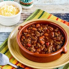 Slow Cooker Beef and Refried Bean Chili from Kalyn's Kitchen