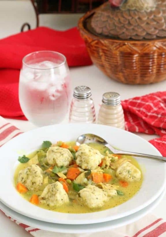 Four Fabulous Recipes for Chicken and Dumplings featured on Slow Cooker or Pressure Cooker at SlowCookerFromScratch.com
