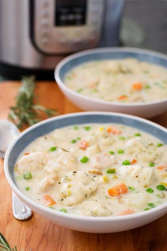 Four Fabulous Recipes for Chicken and Dumplings featured on Slow Cooker or Pressure Cooker at SlowCookerFromScratch.com