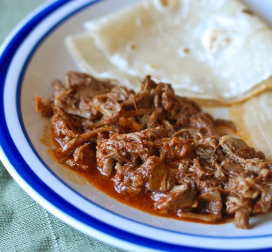 Slow Cooker Red Chile Beef (with homemade red chile sauce) by From