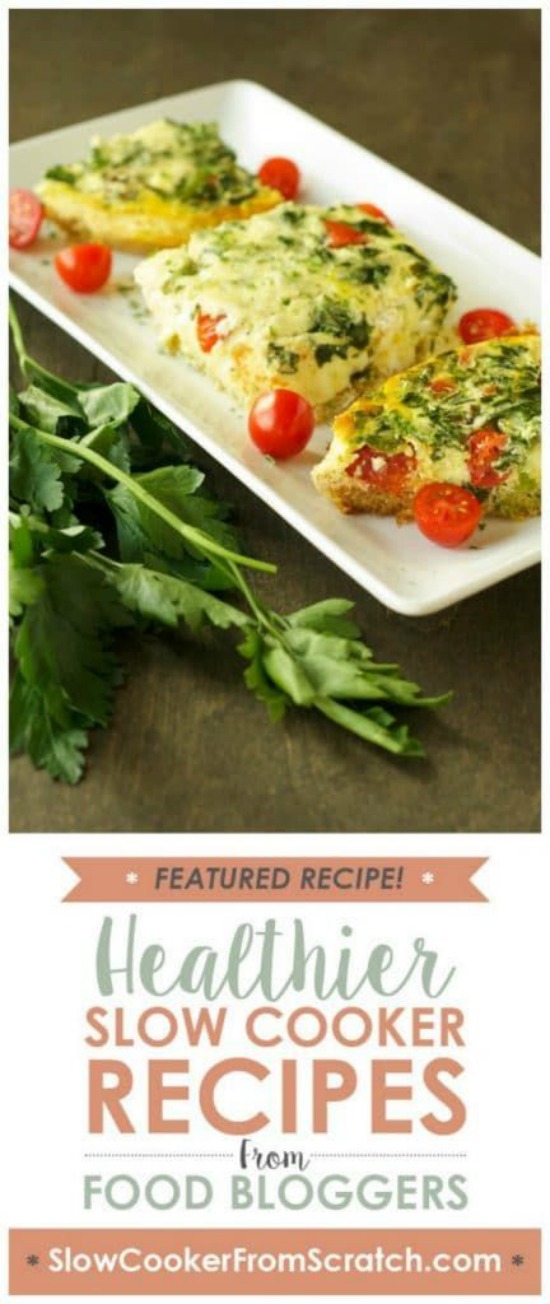 CrockPot Quinoa Breakfast Casserole with Tomato and Spinach from Slow