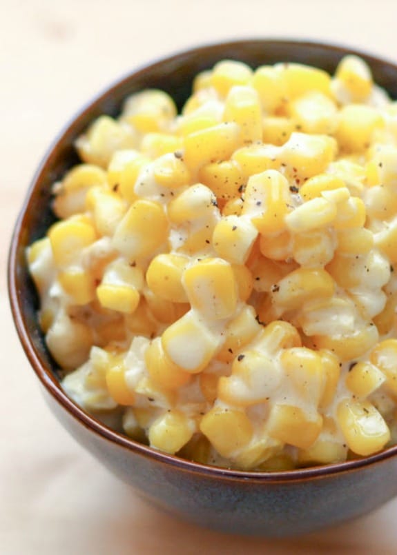 Four Fabulous Recipes for Creamed Corn for Thanksgiving (Slow Cooker or Pressure Cooker) featured on Slow Cooker or Pressure Cooker at SlowCookerFromScratch.com