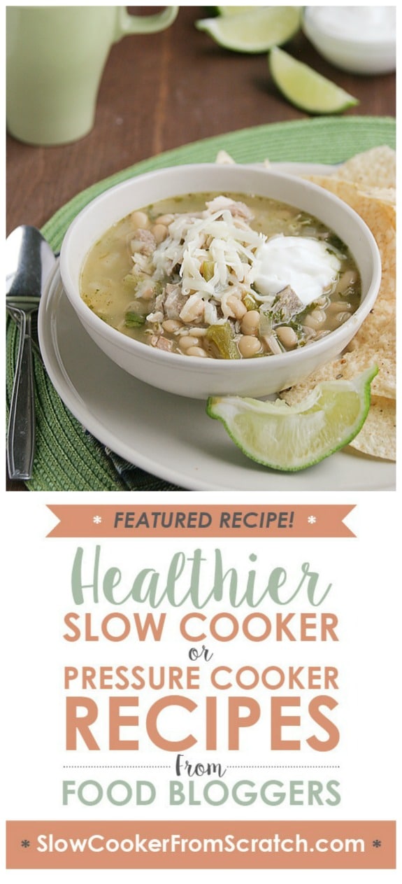 Slow Cooker White Turkey Chili from Taste and Tell Slow Cooker or