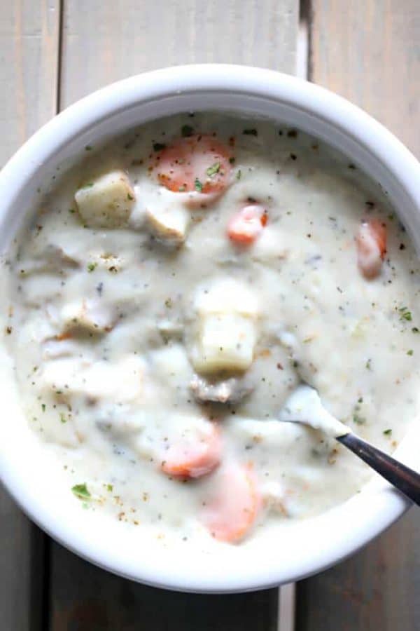 Slow Cooker Creamy Potato Hamburger Soup from 365 days of Slow + Pressure Cooking