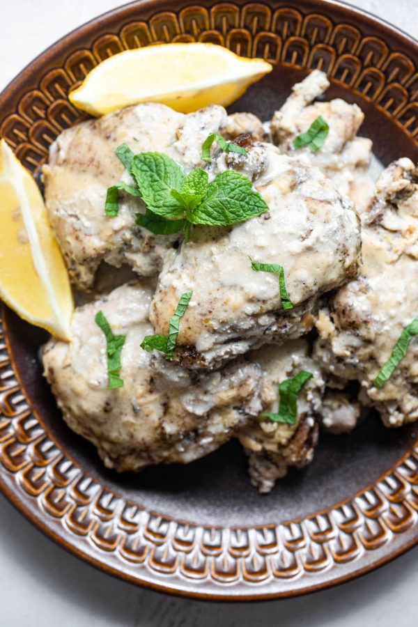 Middle Eastern Keto Slow Cooker Chicken Thighs from Food Faith Fitness
