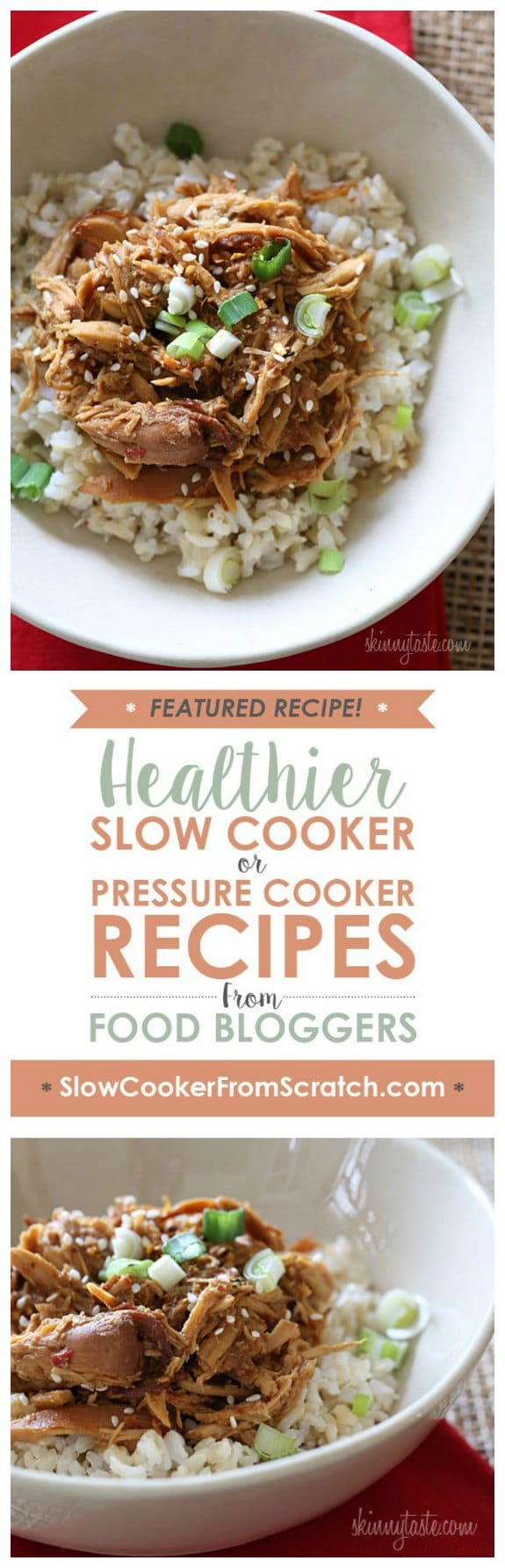 Crock Pot Sesame Honey Chicken from Skinnytaste Slow Cooker or