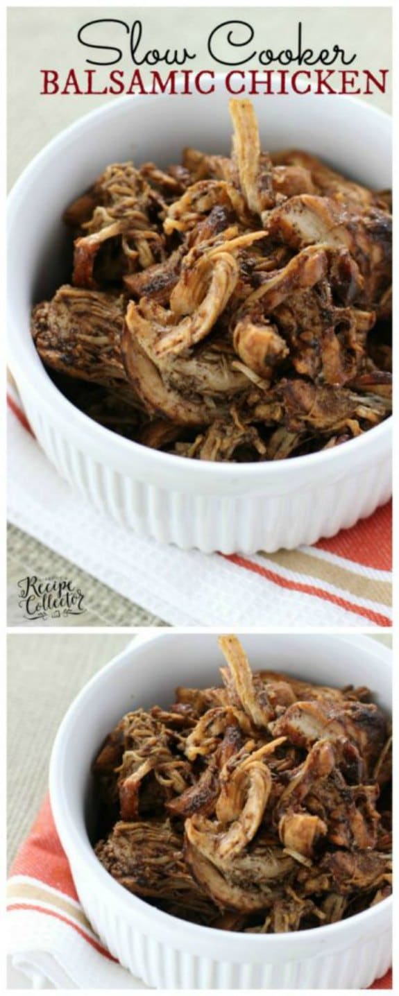 Slow Cooker Balsamic Chicken from Diary of a Recipe Collector Slow