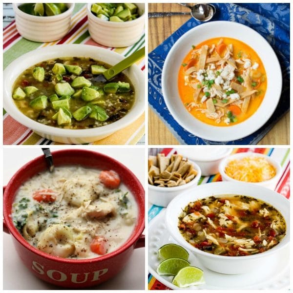Four Creative Chicken Soup Recipes (Slow Cooker or Instant Pot) collage photo