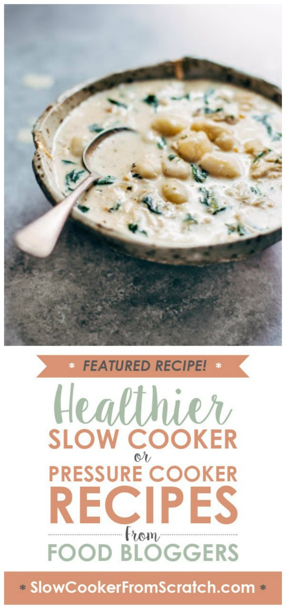 Crockpot Chicken Gnocchi Soup from Pinch of Yum Slow Cooker or
