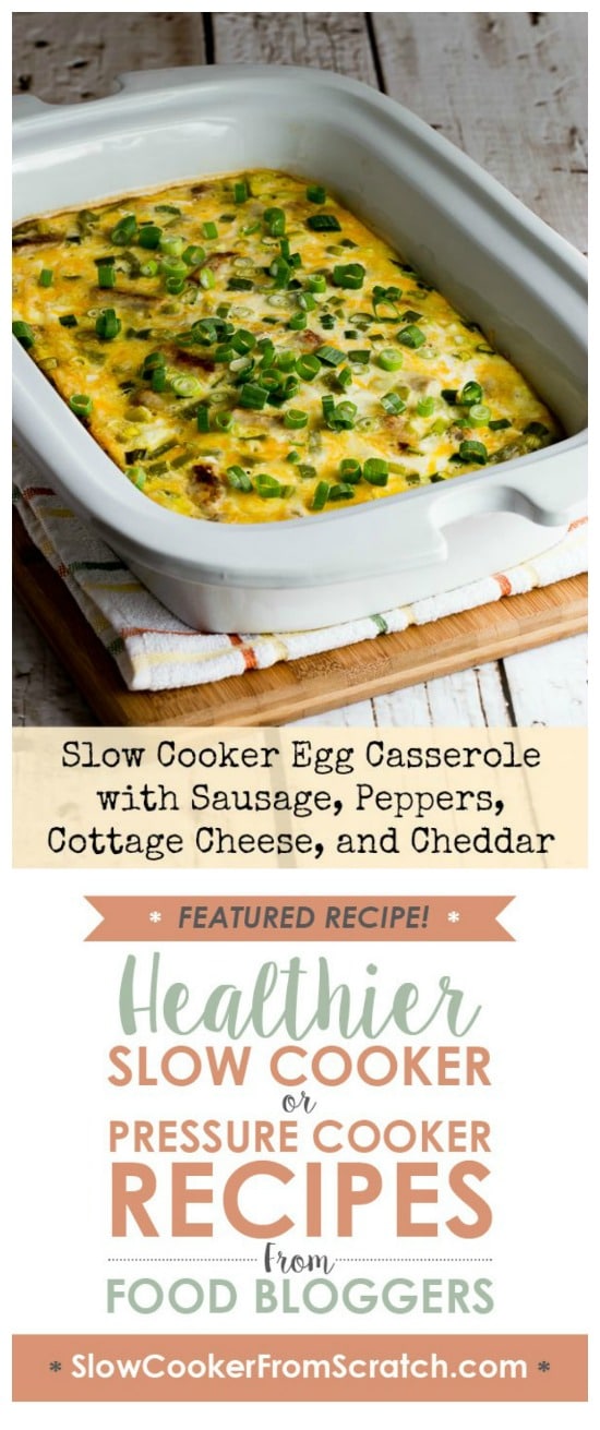 Slow Cooker Egg Casserole With Sausage Peppers Cottage Cheese