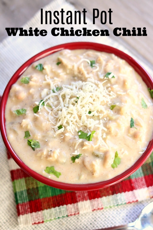 Instant Pot or Slow Cooker Creamy White Chicken Chili from 365 Days of Slow + Pressure Cooking