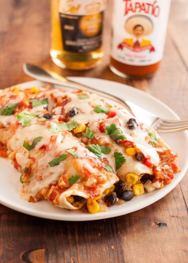 Slow Cooker Black Bean Enchiladas from The Kitchn