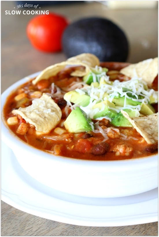 Four Easy Taco Soup Recipes Your Family Will Love featured on Slow Cooker or Pressure Cooker at SlowCookerFromScratch.com