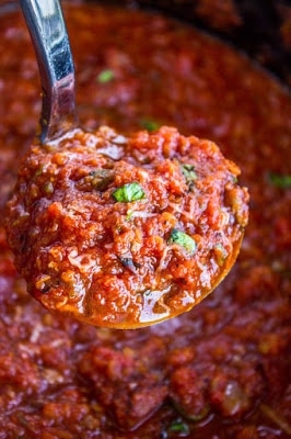 The BEST From-Scratch Slow Cooker Pasta Sauce Recipes found on SlowCookerFromScratch.com