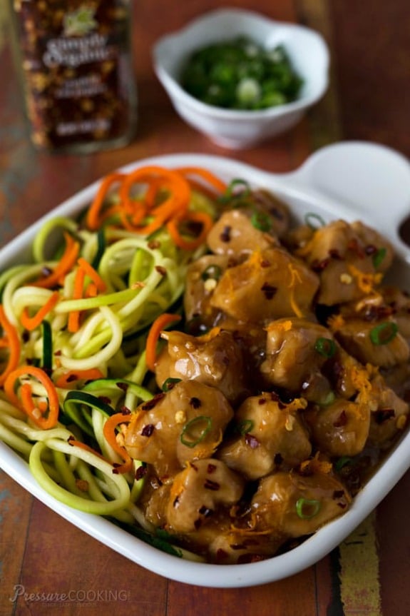 Pressure Cooker Orange Chicken from Pressure Cooking Today included in Four Fabulous Recipes for Orange Chicken Your Family Will Love
