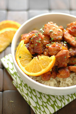 Slow Cooker Crispy Orange Chicken from Slow Cooker Gourmet featured on SlowCookerFromScratch.com