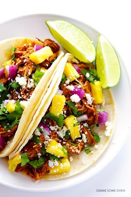 The BEST Slow Cooker Pork Tacos from Food Bloggers featured on SlowCookerFromScratch.com