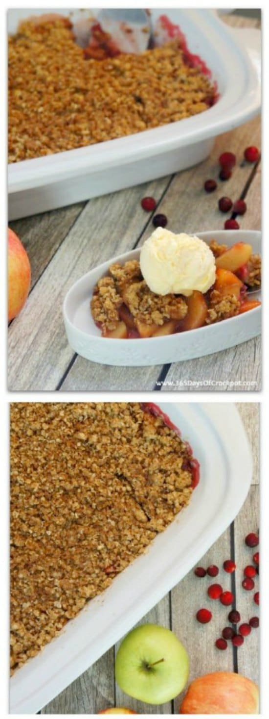 Slow Cooker Cranberry Apple Crisp from 365 Days of Slow Cooking Slow