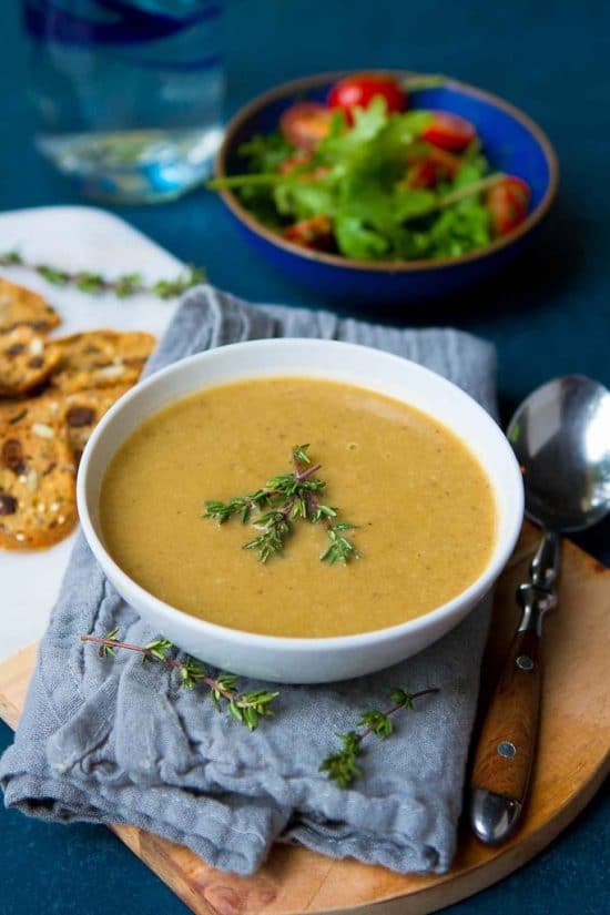 Vegan Instant Pot Mushroom Soup from Cookin Canuck