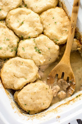 Slow Cooker Chicken Gravy and Biscuits from Slow Cooker Gourmet