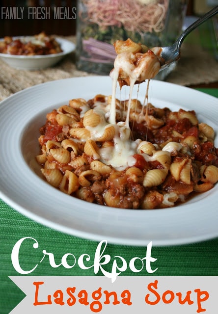 Crockpot Lasagna Soup from Family Fresh Meals