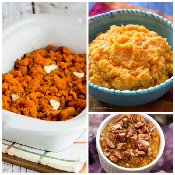 50+ Recipes for a Slow Cooker (or Instant Pot) Thanksgiving featured on Slow Cooker or Pressure Cooker at SlowCookerFromScratch.com
