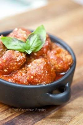 Clean Eating Slow Cooker Meatballs from The Gracious Pantry