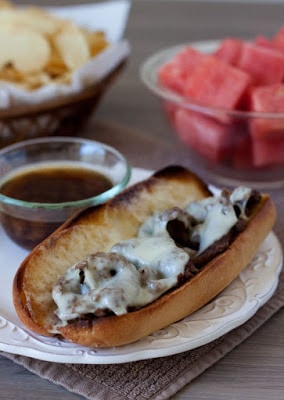 The BEST Slow Cooker or Instant Pot French Dip Sandwiches featured on SlowCookerFromScratch.com