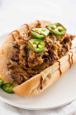 The BEST Slow Cooker Sandwiches with Chicken, Pork, or Beef