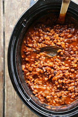 The BEST Slow Cooker Baked Beans from Food Bloggers found on SlowCookerFromScratch.com