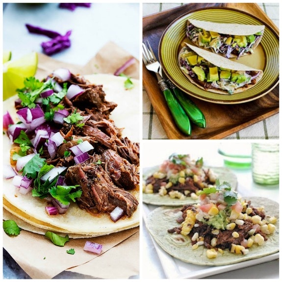 The BEST Slow Cooker Beef Tacos from Food Bloggers Slow Cooker or
