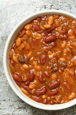 The BEST Slow Cooker Baked Beans from Food Bloggers found on SlowCookerFromScratch.com