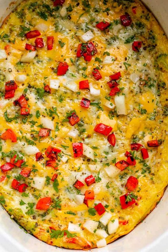 Slow Cooker Veggie Omelette from Diethood