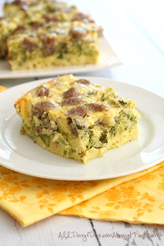 Slow Cooker Sausage and Egg Breakfast Casserole from All Day I Dream About Food