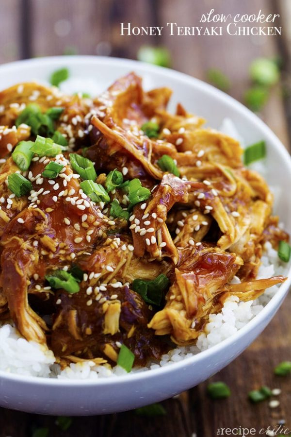 The BEST Instant Pot or Slow Cooker Teriyaki Chicken featured on Slow Cooker or Pressure Cooker at SlowCookerFromScratch.com