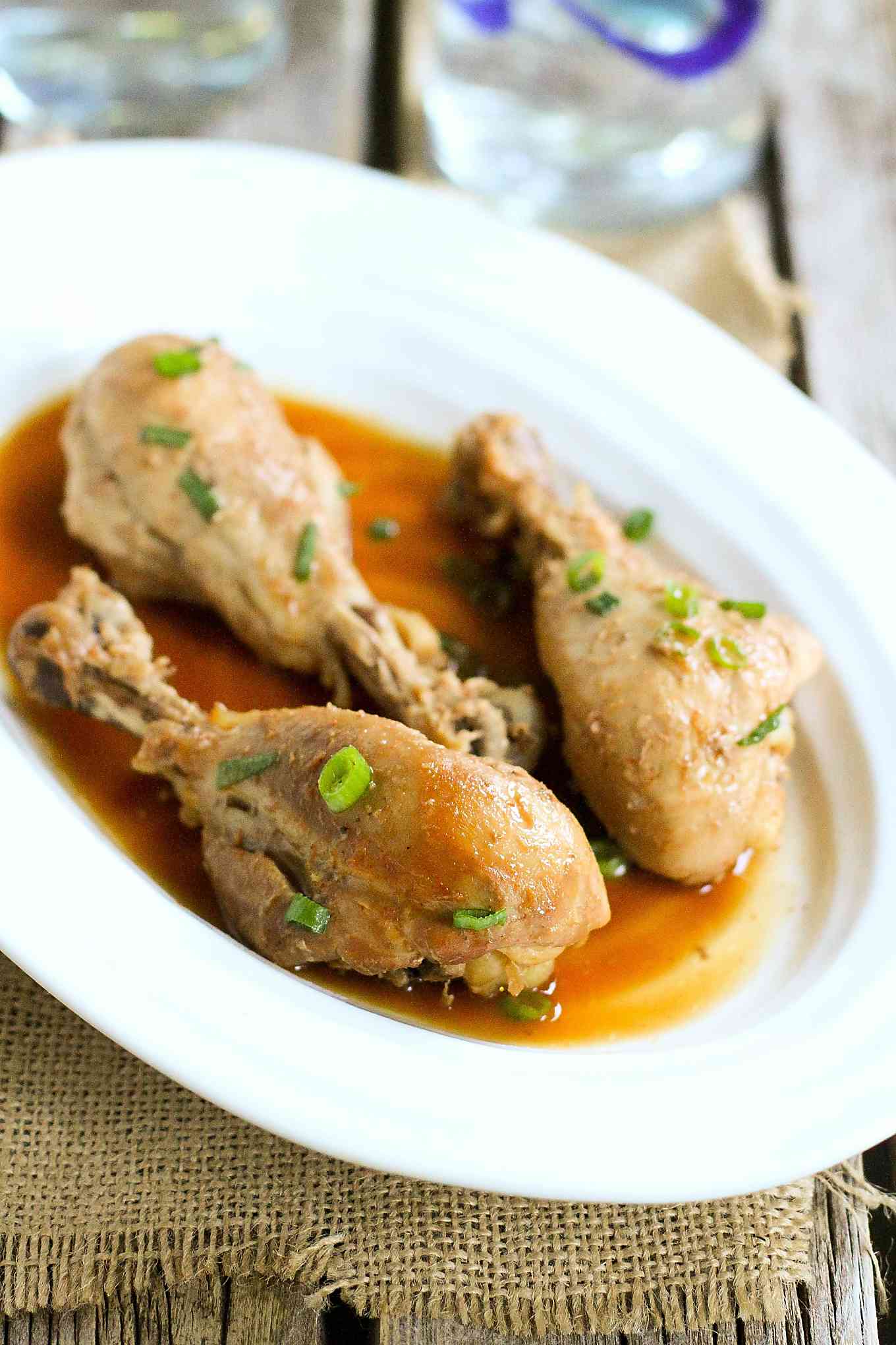 The Best Slow Cooker and Instant Pot Chicken Drumsticks featured on Slow Cooker or Pressure Cooker at SlowCookerFromScratch.com