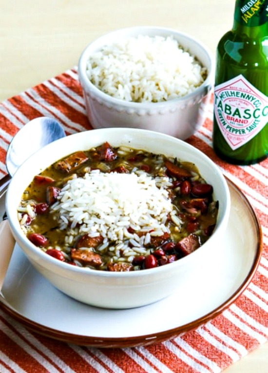 Slow Cooker Red Beans and Rice Soup from Kalyn's Kitchen